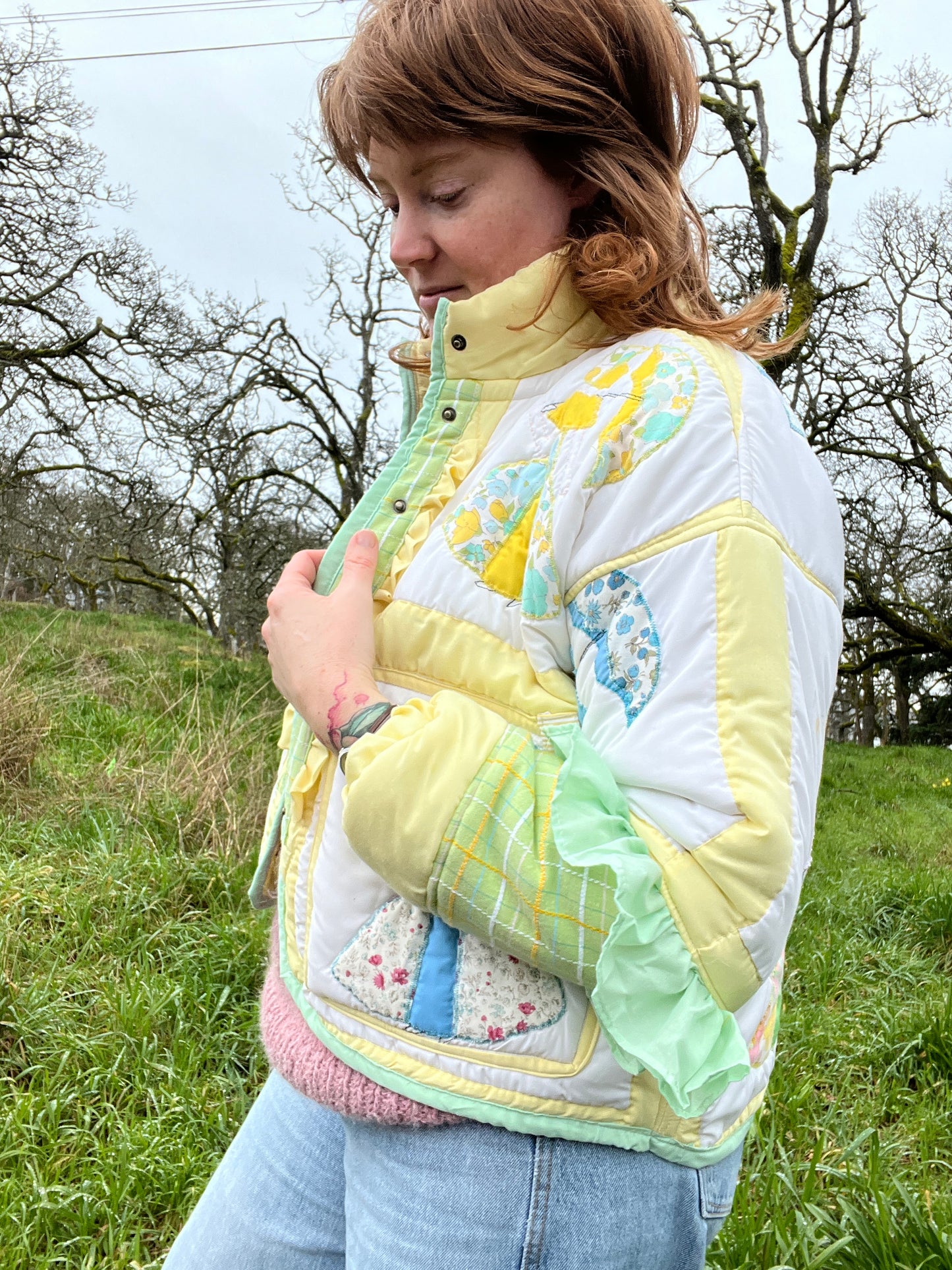 “Daffodil Ladies” Quilt Coat - M/L