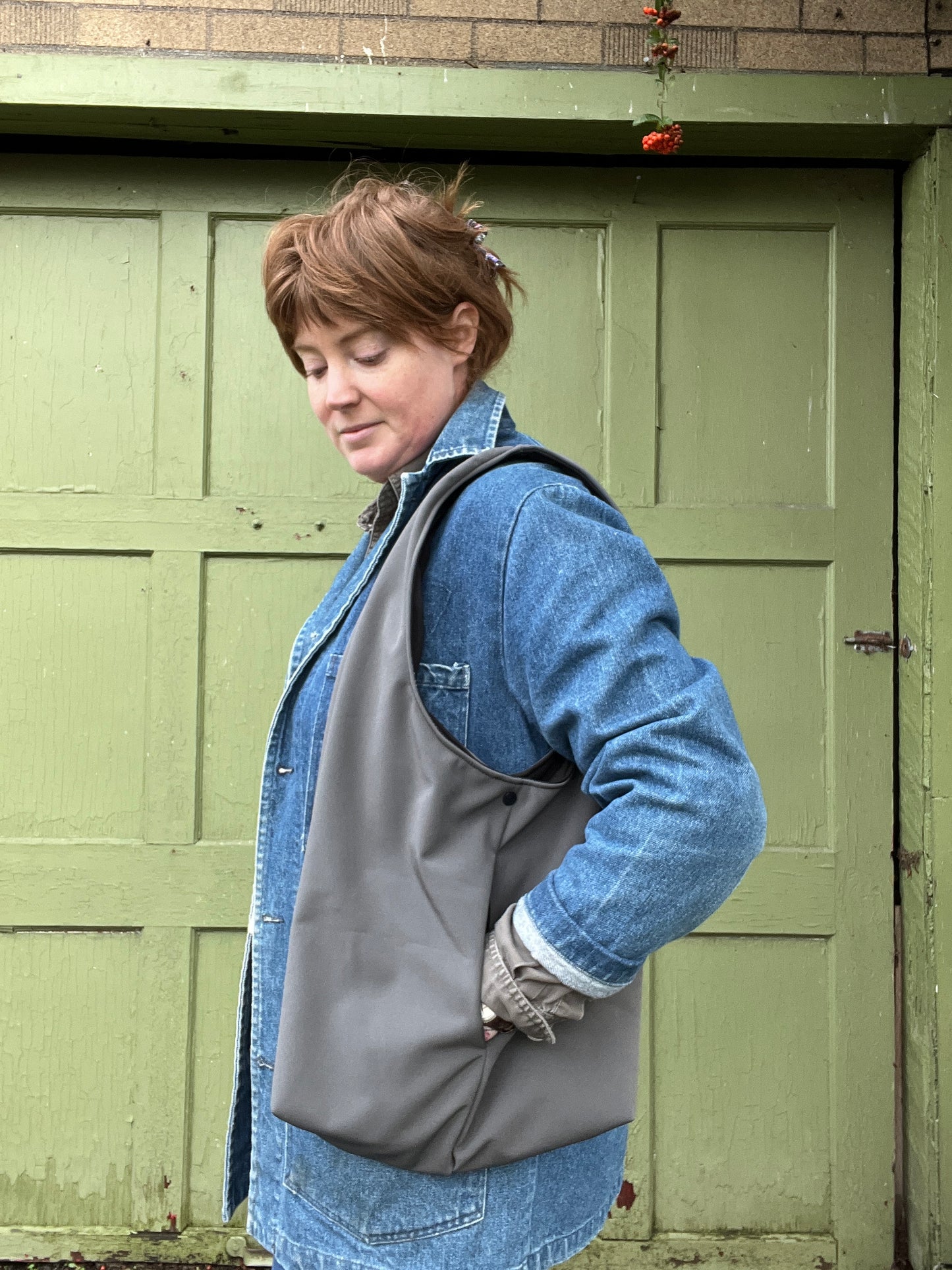 “Storm Clouds” Slouchy Pocket Tote