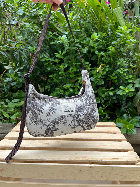 “Chocolate toile” Lil’ Shoulder Bag