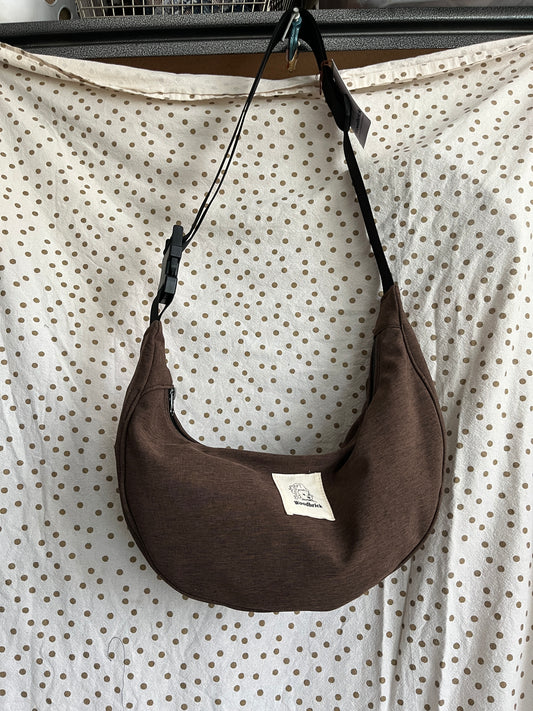 “Brown Softshell” Classic Crescent Bag