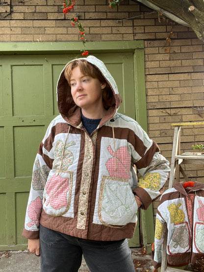 “Falling Leaves” Quilt Coat-L/XL