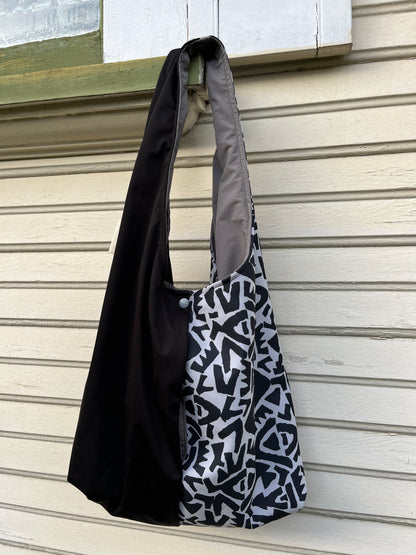 “Dark Clouds” Slouchy Pocket Tote