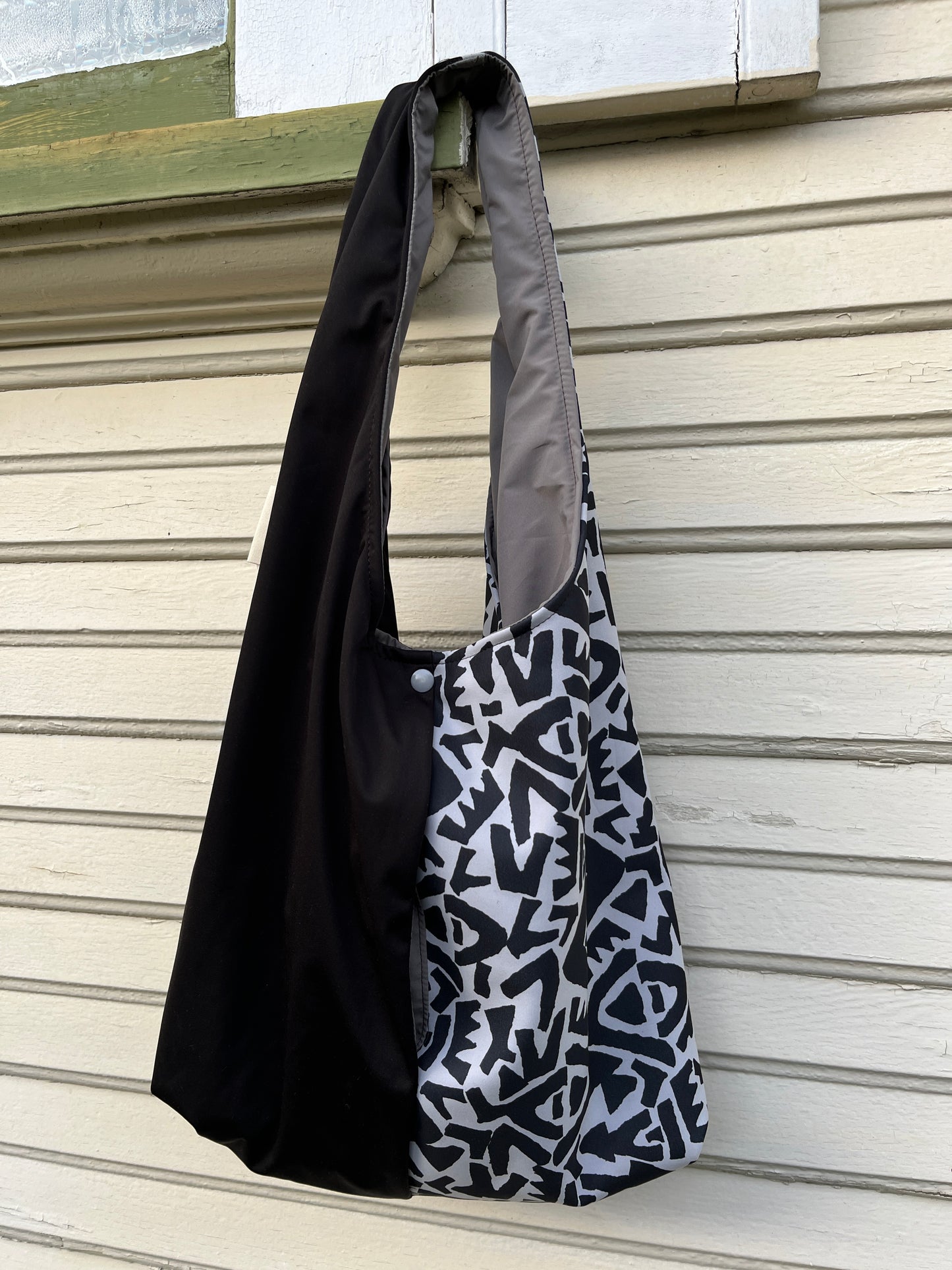 “Dark Clouds” Slouchy Pocket Tote