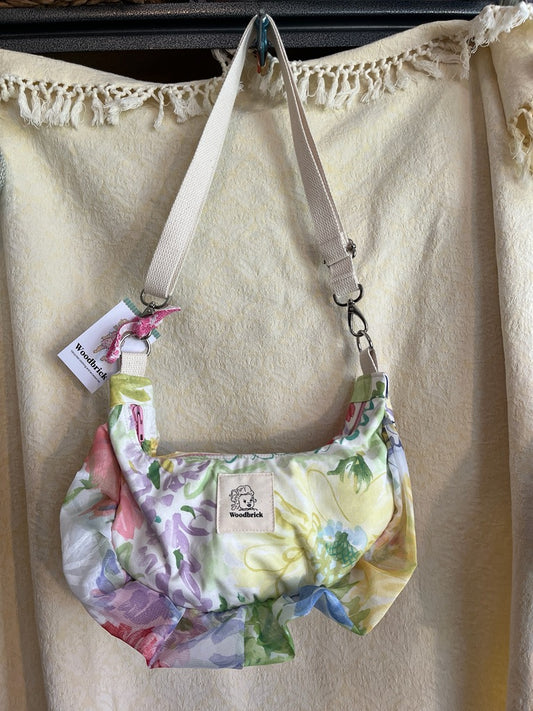 "Ruffled Posy" Sidekick Crescent Bag