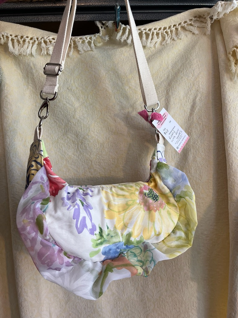 "Ruffled Posy" Sidekick Crescent Bag