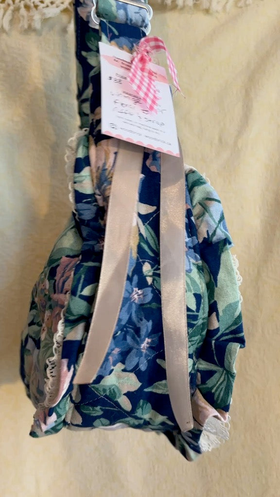 "Blue Rose Briar" Classic Crescent Bag