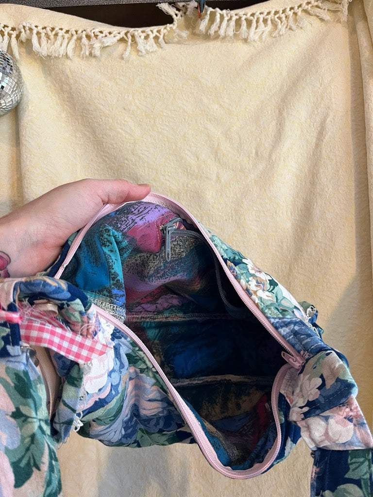 "Blue Rose Briar" Classic Crescent Bag
