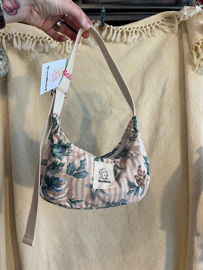 "California Lilac Stripes" Lil’ Shoulder Bag