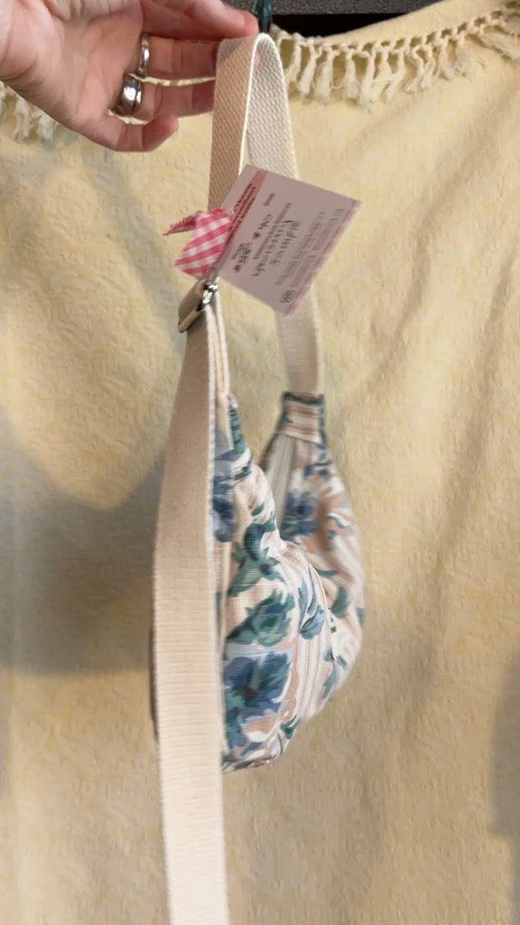 "California Lilac Stripes" Lil’ Shoulder Bag