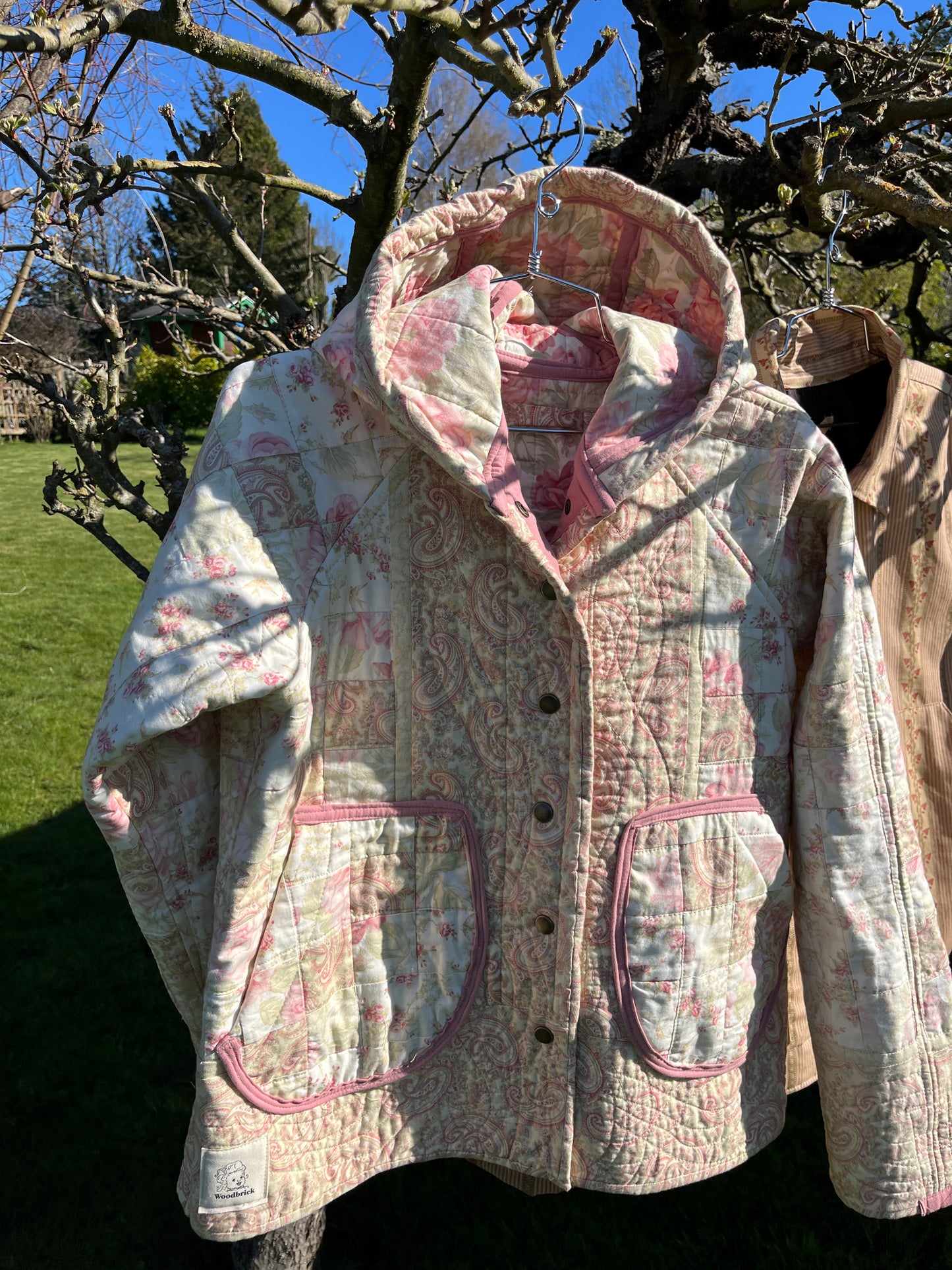 "Late Blossom" Upcycled Quilt Coat - S