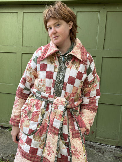 "New Growth" Upcycled Quilt Coat - XL