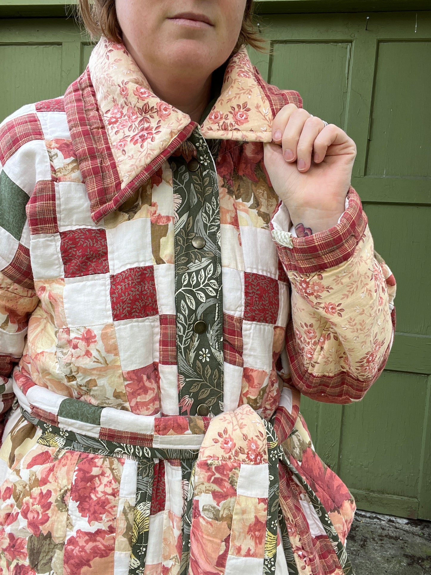 "New Growth" Upcycled Quilt Coat - XL