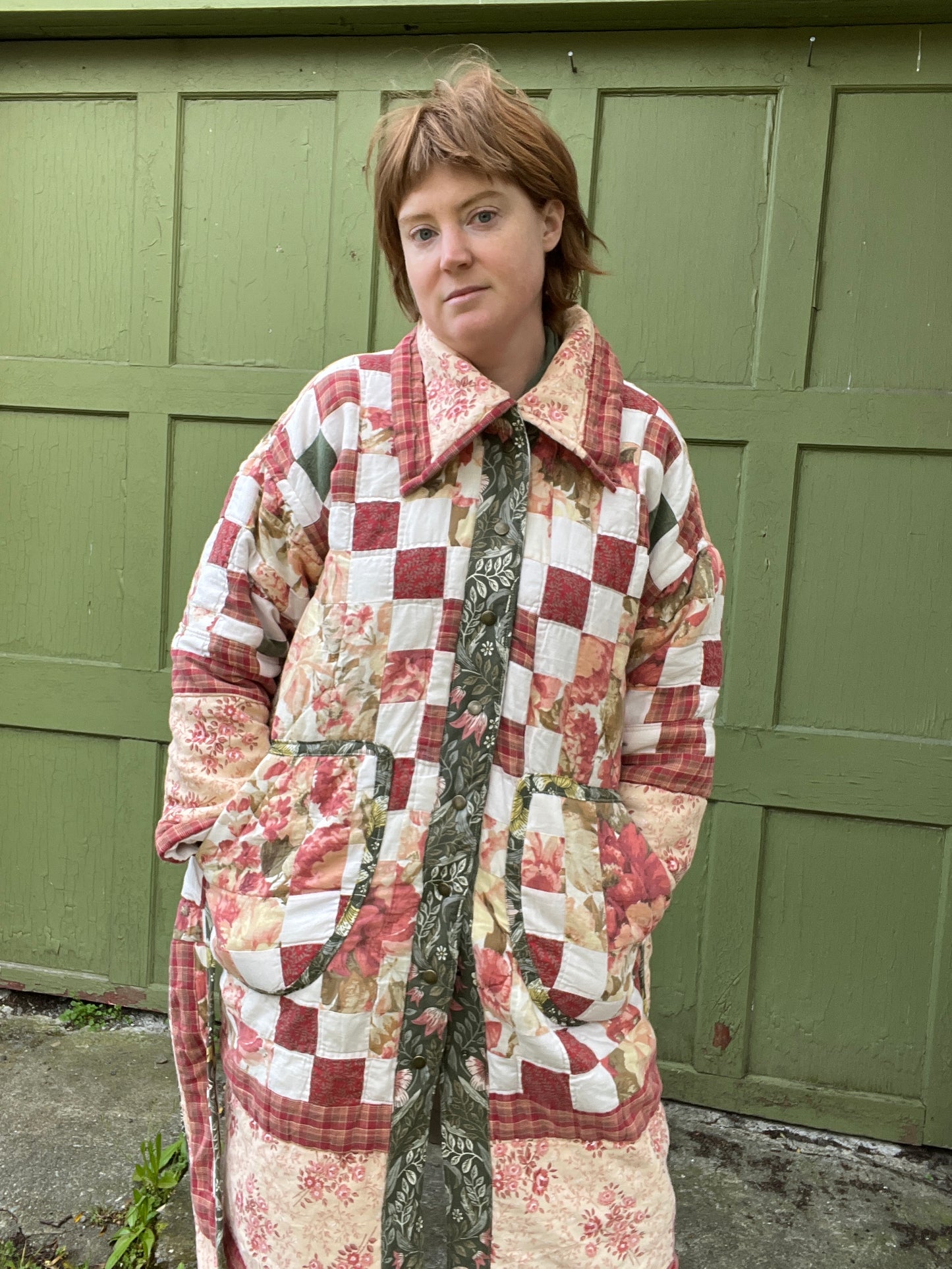 "New Growth" Upcycled Quilt Coat - XL