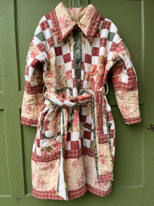 "New Growth" Upcycled Quilt Coat - XL