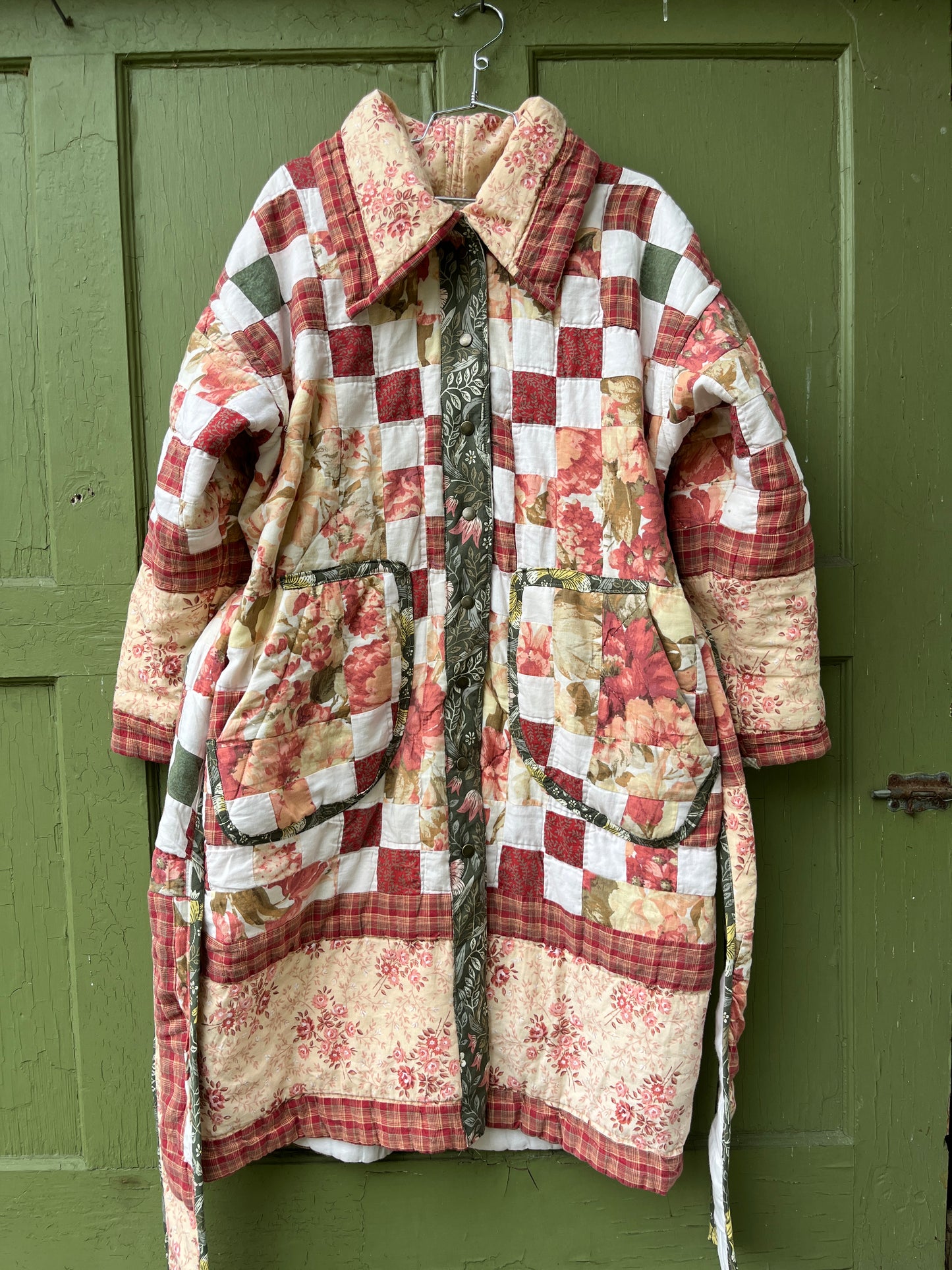"New Growth" Upcycled Quilt Coat - XL