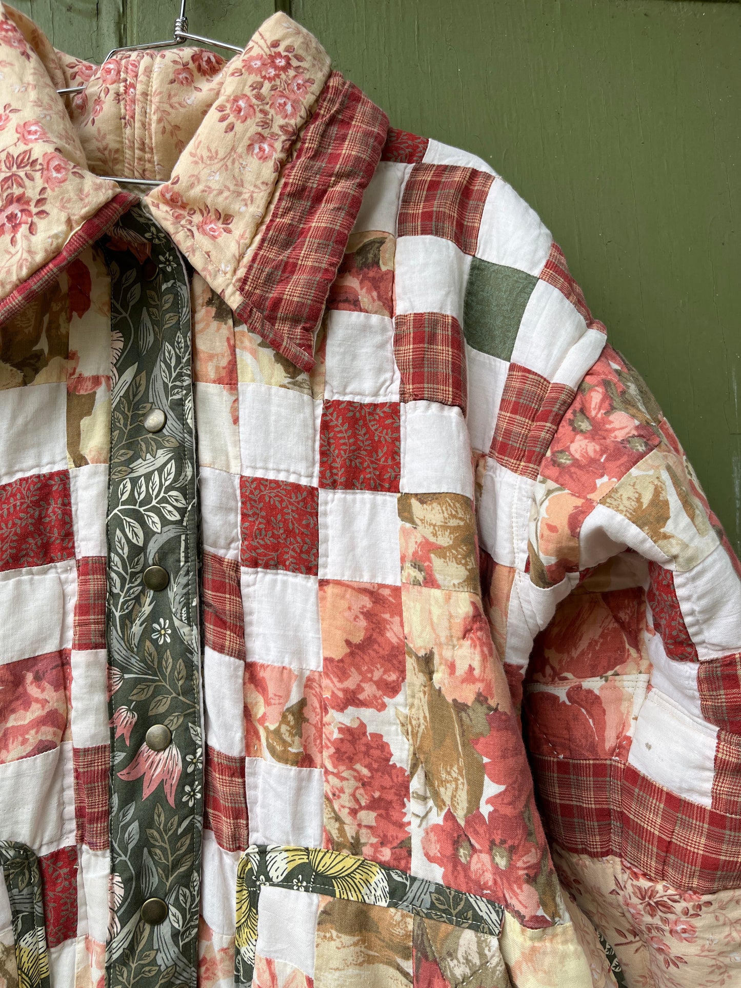 "New Growth" Upcycled Quilt Coat - XL