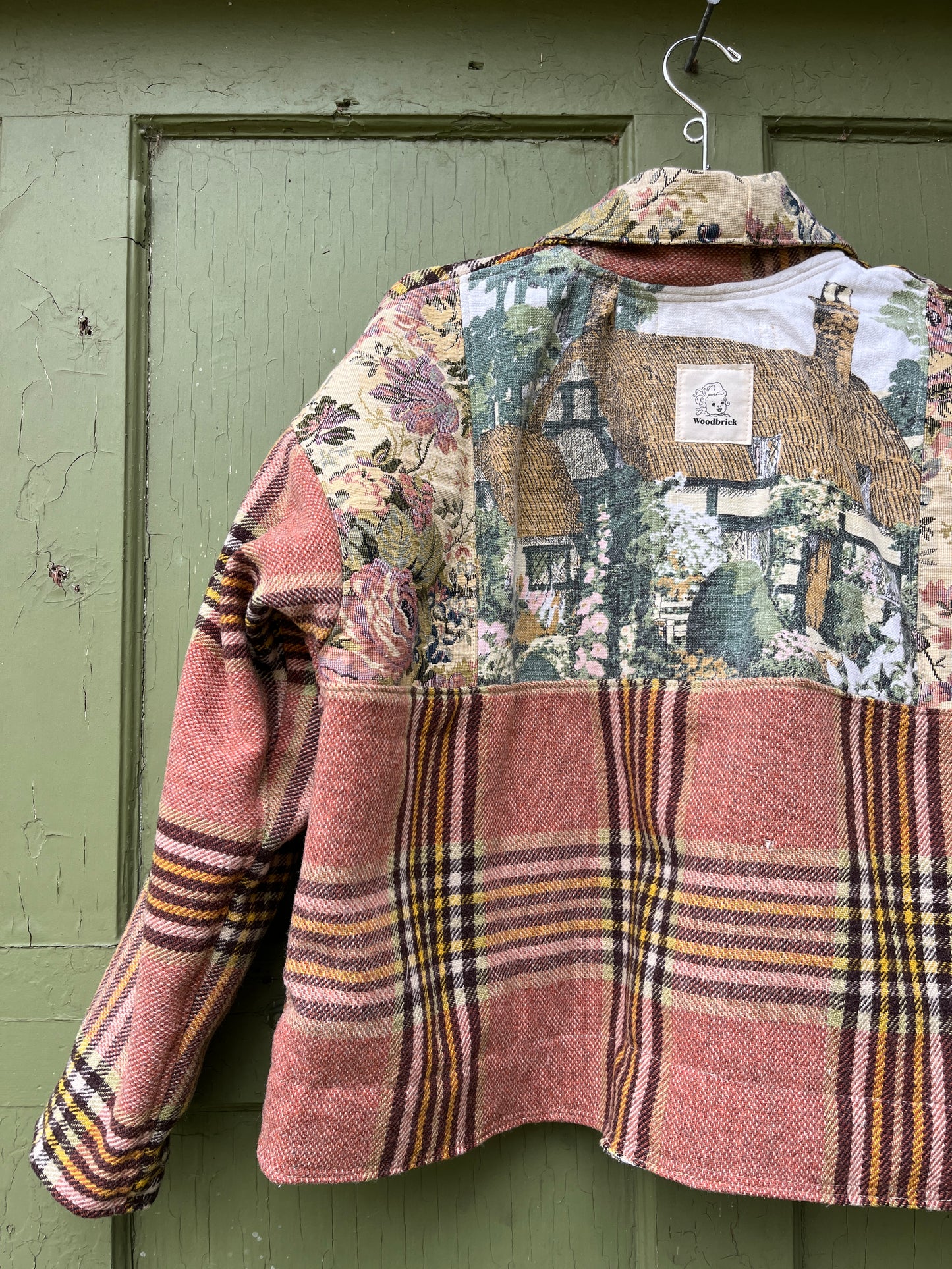 "Cottage Garden" Upcycled Wool Chore Coat - M