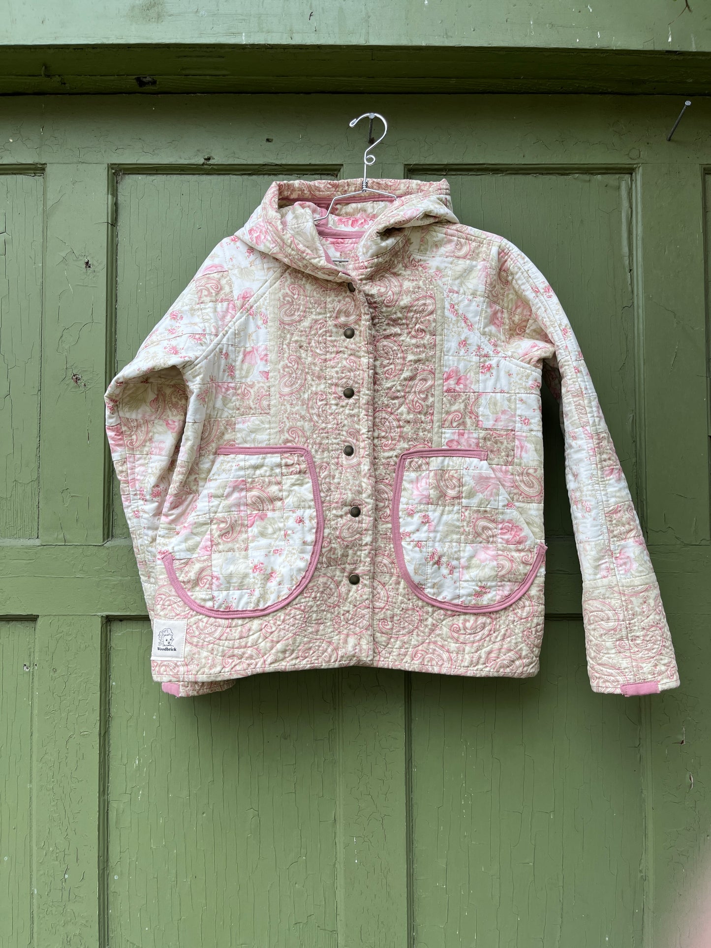 "Late Blossom" Upcycled Quilt Coat - S
