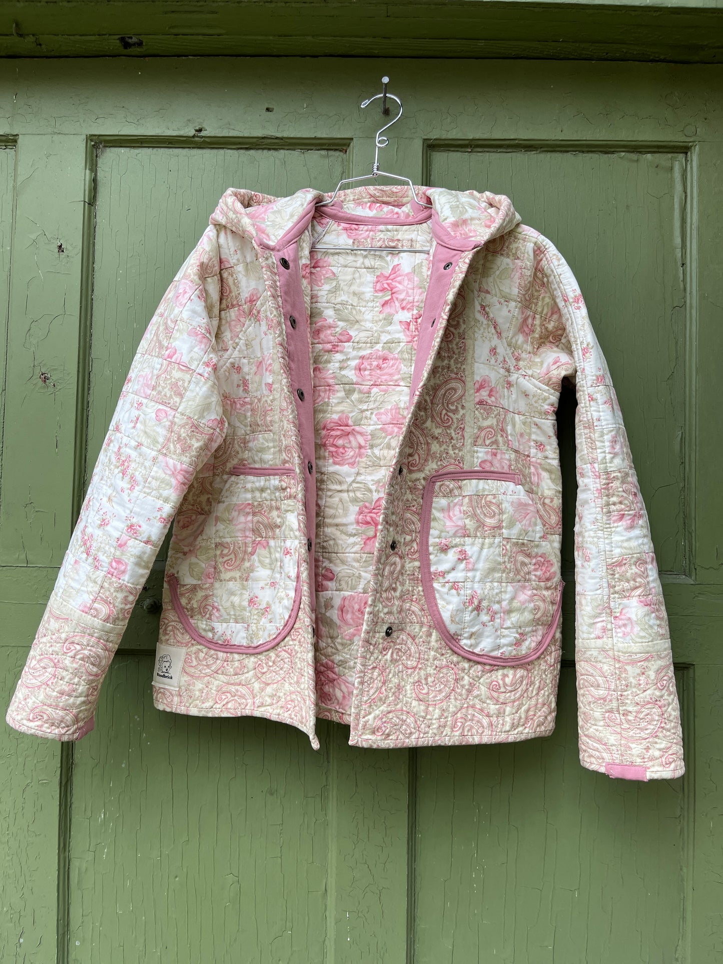 "Late Blossom" Upcycled Quilt Coat - S