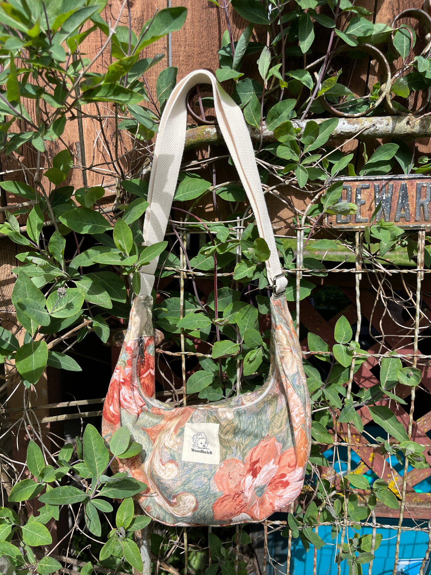 "Terra Cotta" Upcycled Classic Crescent Bag
