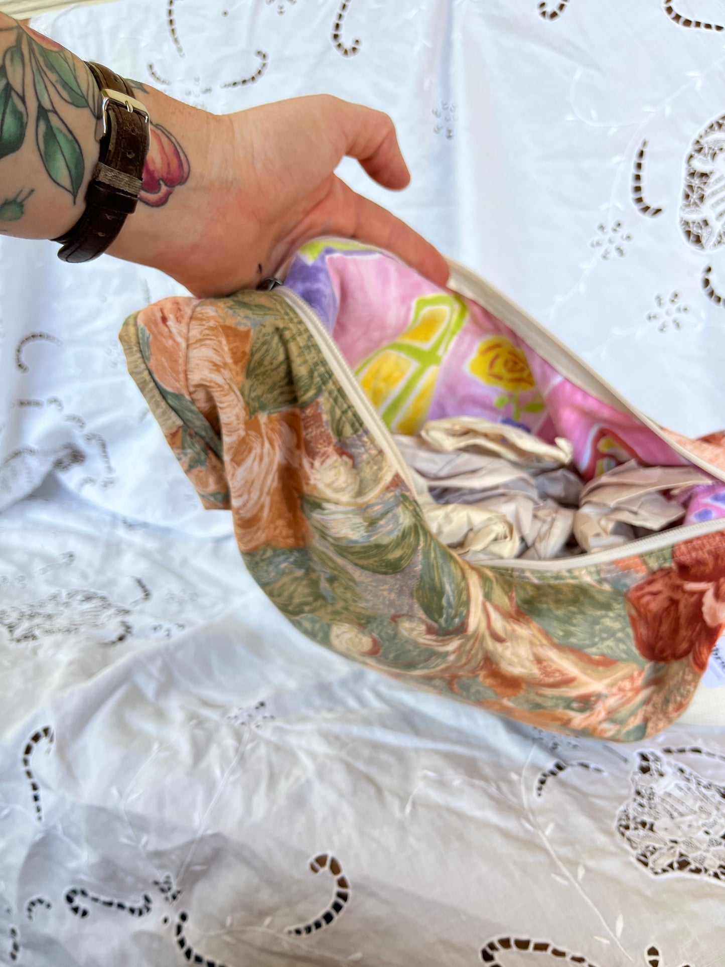 "Terra Cotta" Upcycled Classic Crescent Bag