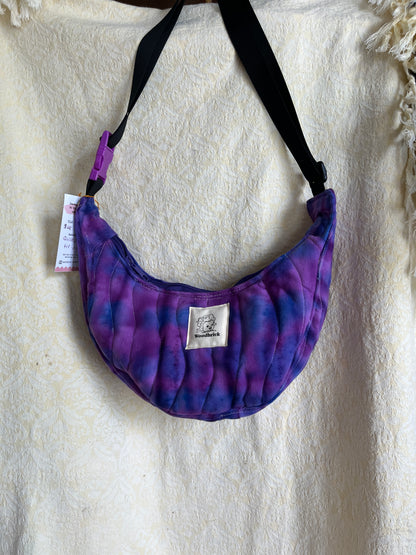 "Purple Swirl" miniCrescent Bag