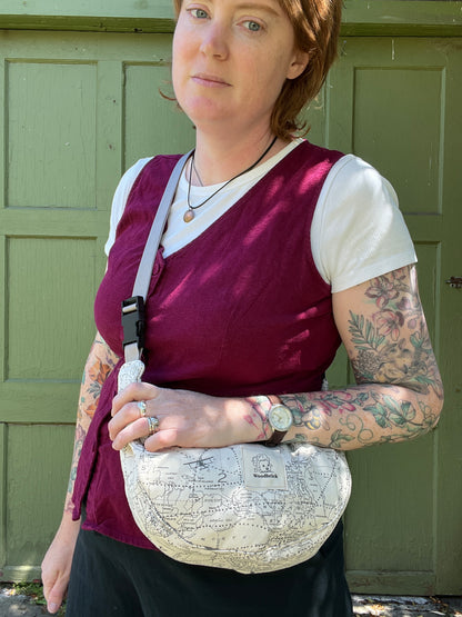 "Around the World" Sidekick Crescent Bag