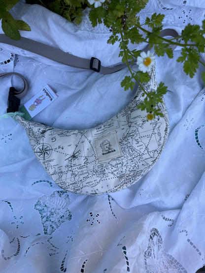 "Around the World" Sidekick Crescent Bag
