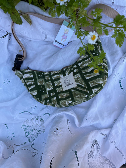 "Mossy" Sidekick Crescent Bag