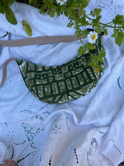 "Mossy" Sidekick Crescent Bag
