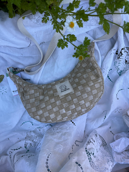 "Basket case" Sidekick Crescent Bag
