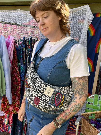 "Jenny Kee" Vintage Sidekick Crescent Bag