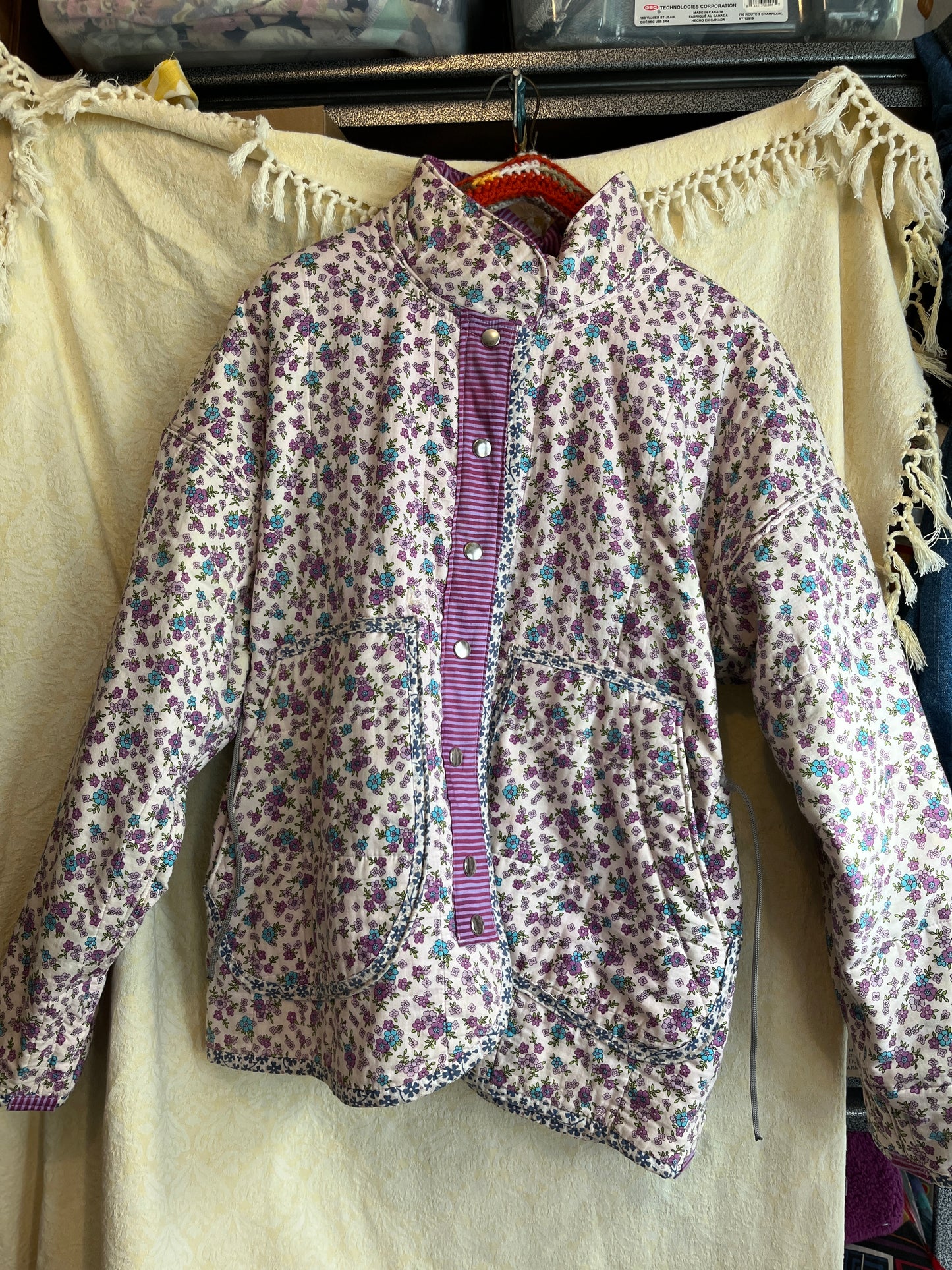 "Nootka Rose" Quilt Coat - Large