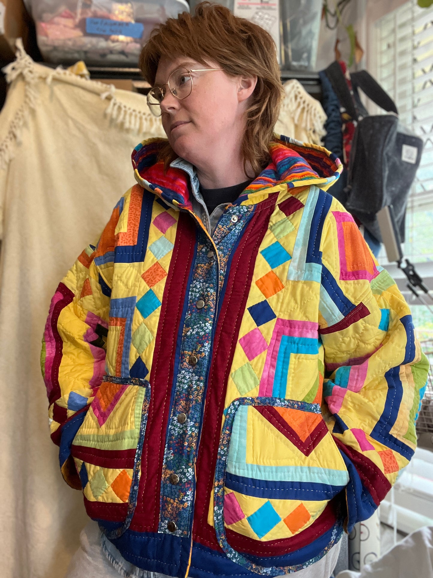 "Rainbow Dreams" Quilt Coat - L/XL
