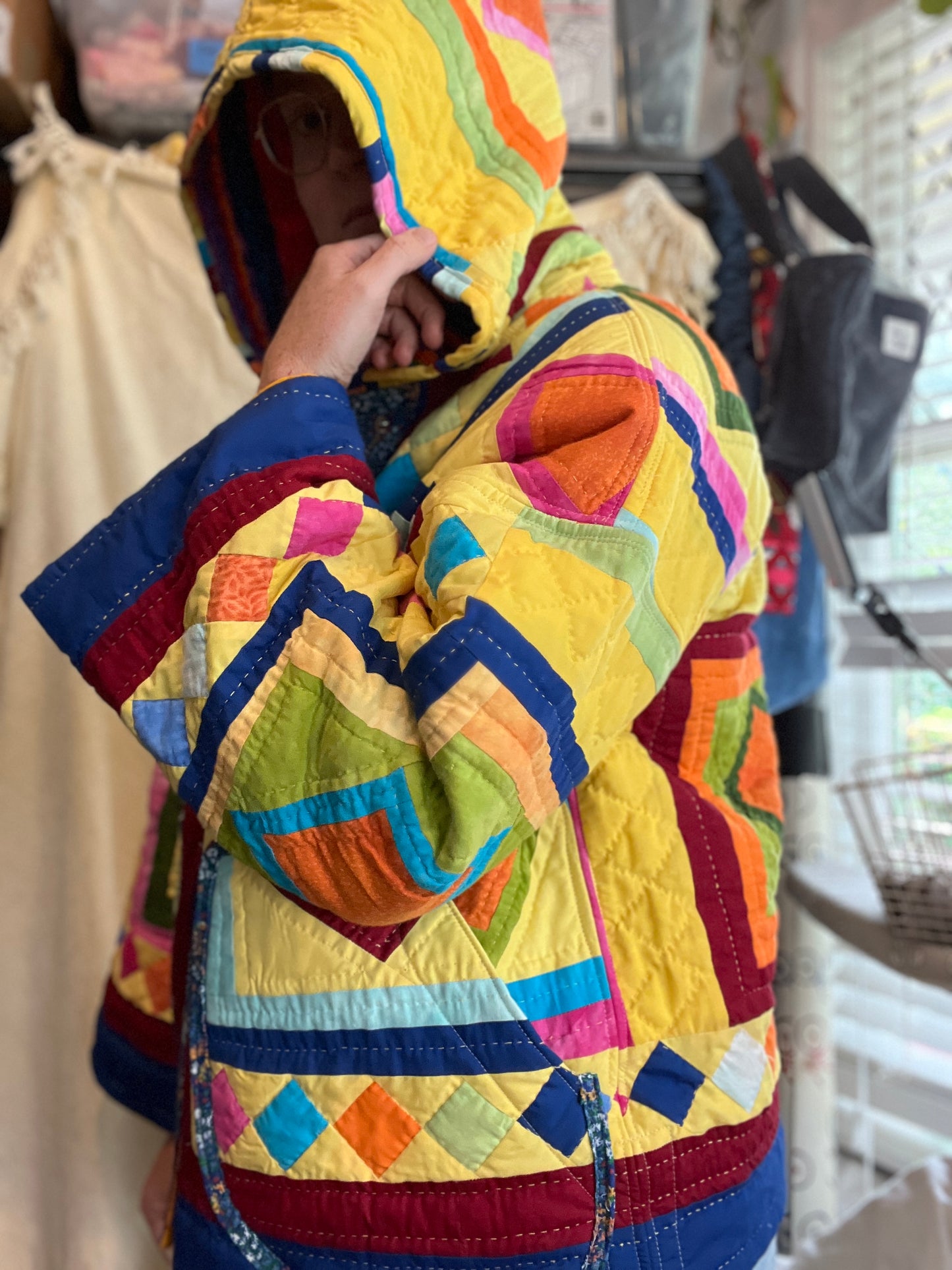 "Rainbow Dreams" Quilt Coat - L/XL