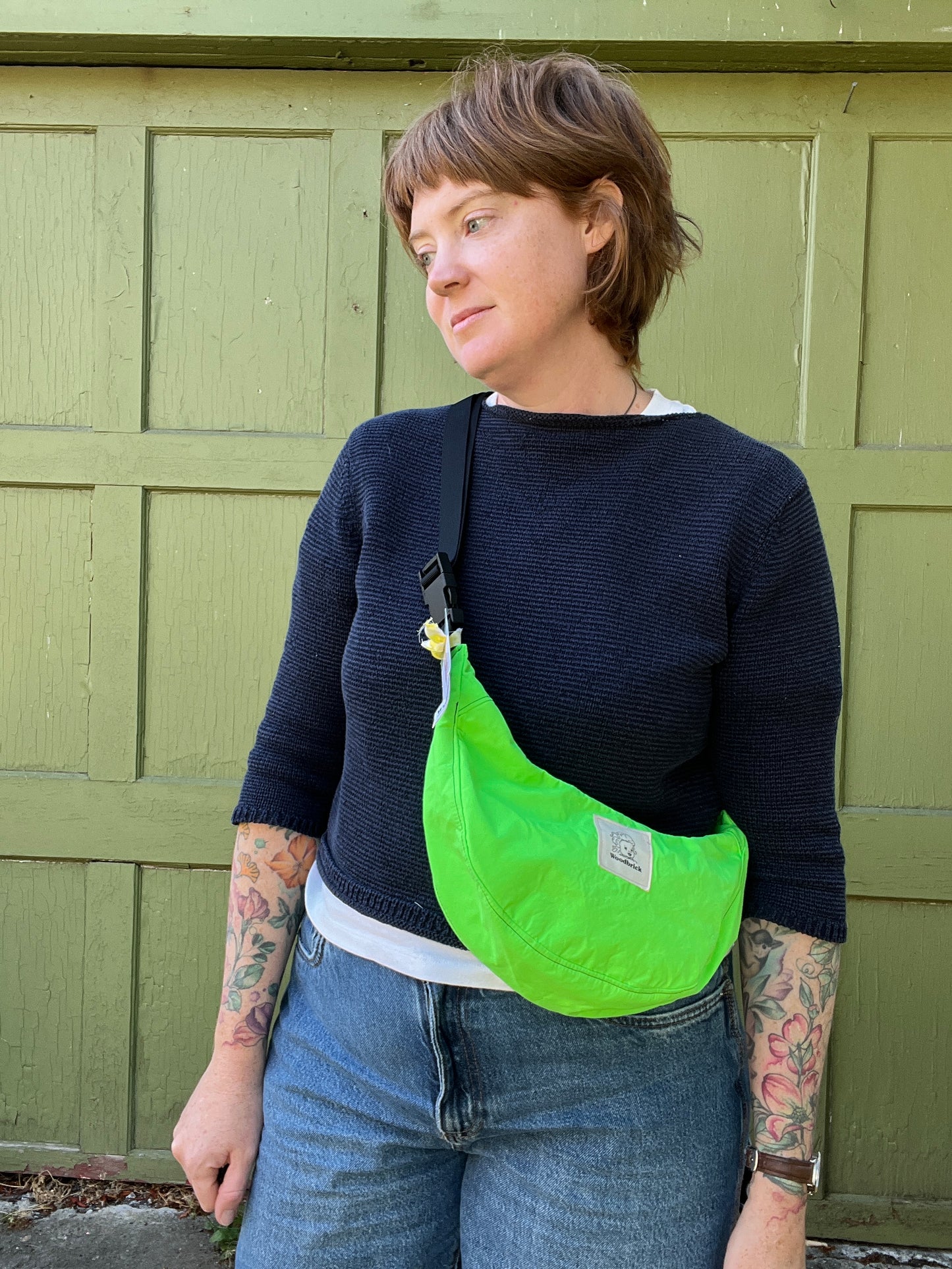 "Slime" Water Resistant Sidekick Crescent Bag