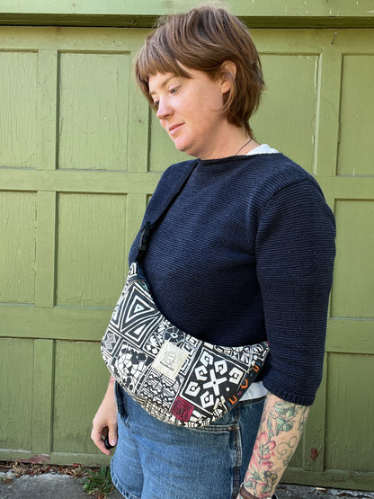 "Jenny Kee" Vintage Sidekick Crescent Bag