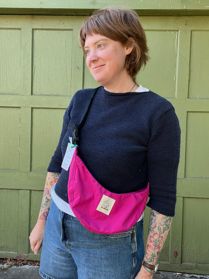 "Hot Pink Summer" Water Resistant Sidekick Crescent Bag