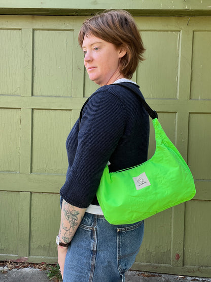 "Day Glo Slime" Water Resistant Big Shoulder Bag