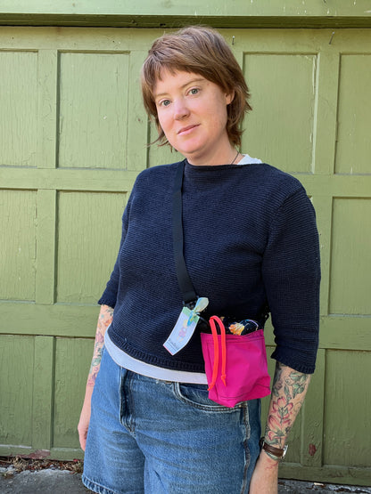 "Fairy Sky"  Water Resistant Upcycled Crossbody Water Bottle Sling
