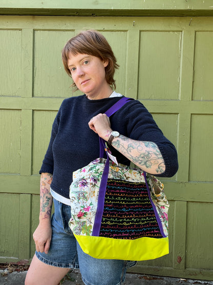 "You are Loved" Water resistant and Kantha quilt Gloat n' Tote