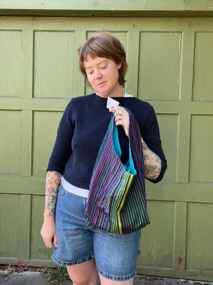 "Jenny's Stripe" Small Slouchy Tote