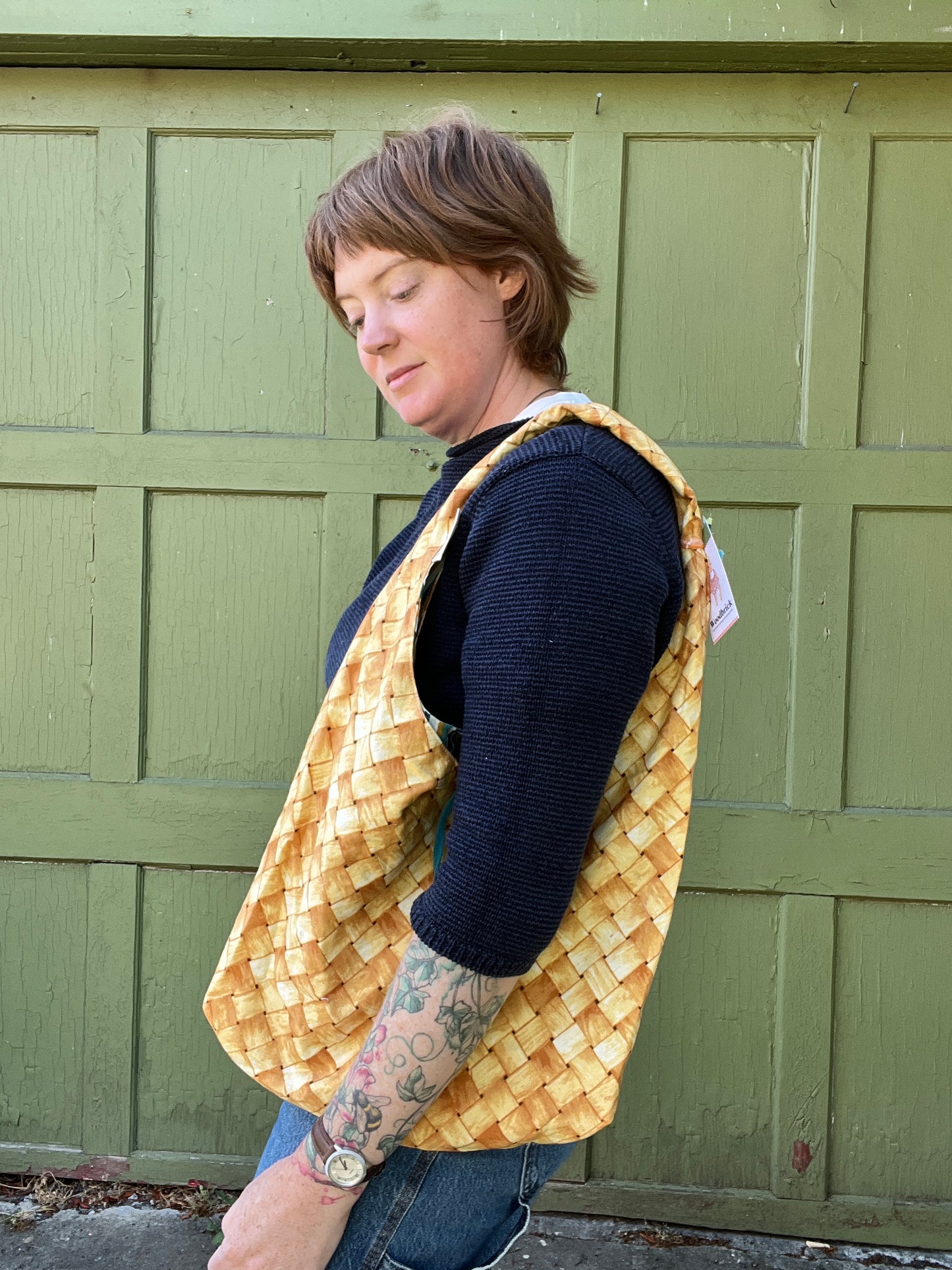 "Lattice Topped Pie" Large Slouchy Tote