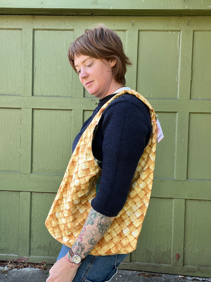 "Lattice Topped Pie" Large Slouchy Tote