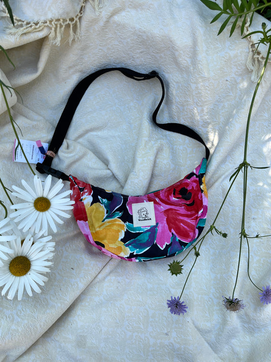 "Night Garden" Sidekick Crescent Bag