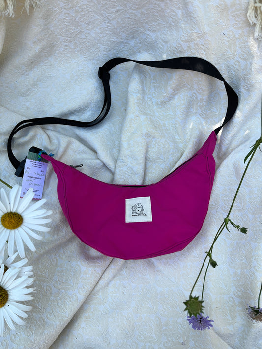 "Hot Pink Summer" Water Resistant Sidekick Crescent Bag