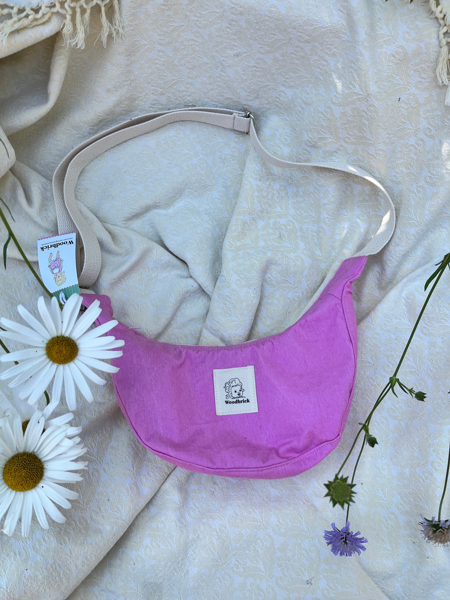 "Bubblegum" Sidekick Crescent Bag