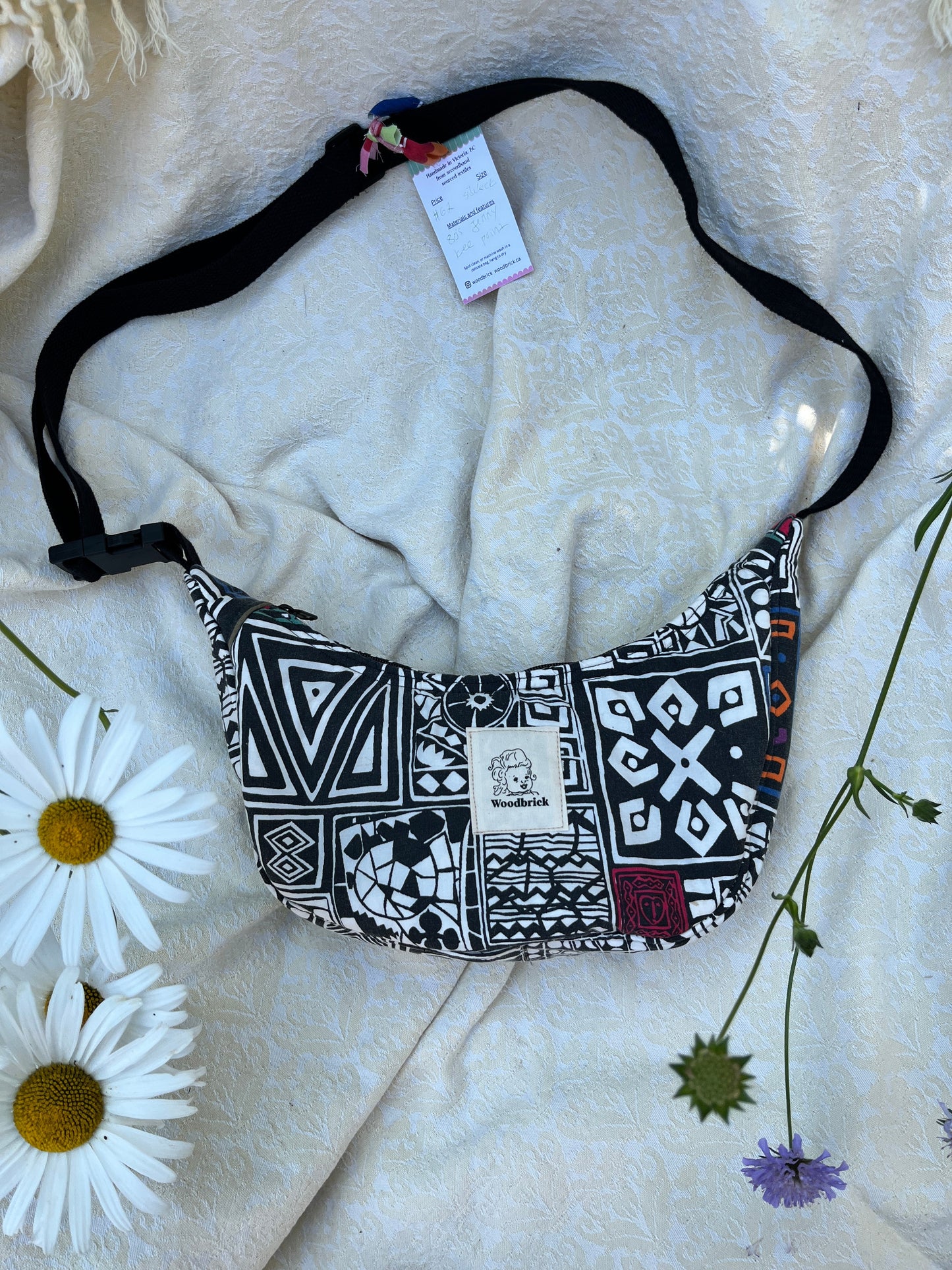 "Jenny Kee" Vintage Sidekick Crescent Bag