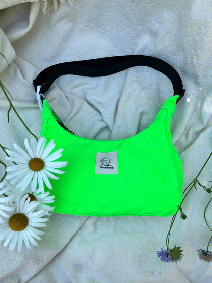 "Day Glo Slime" Water Resistant Big Shoulder Bag