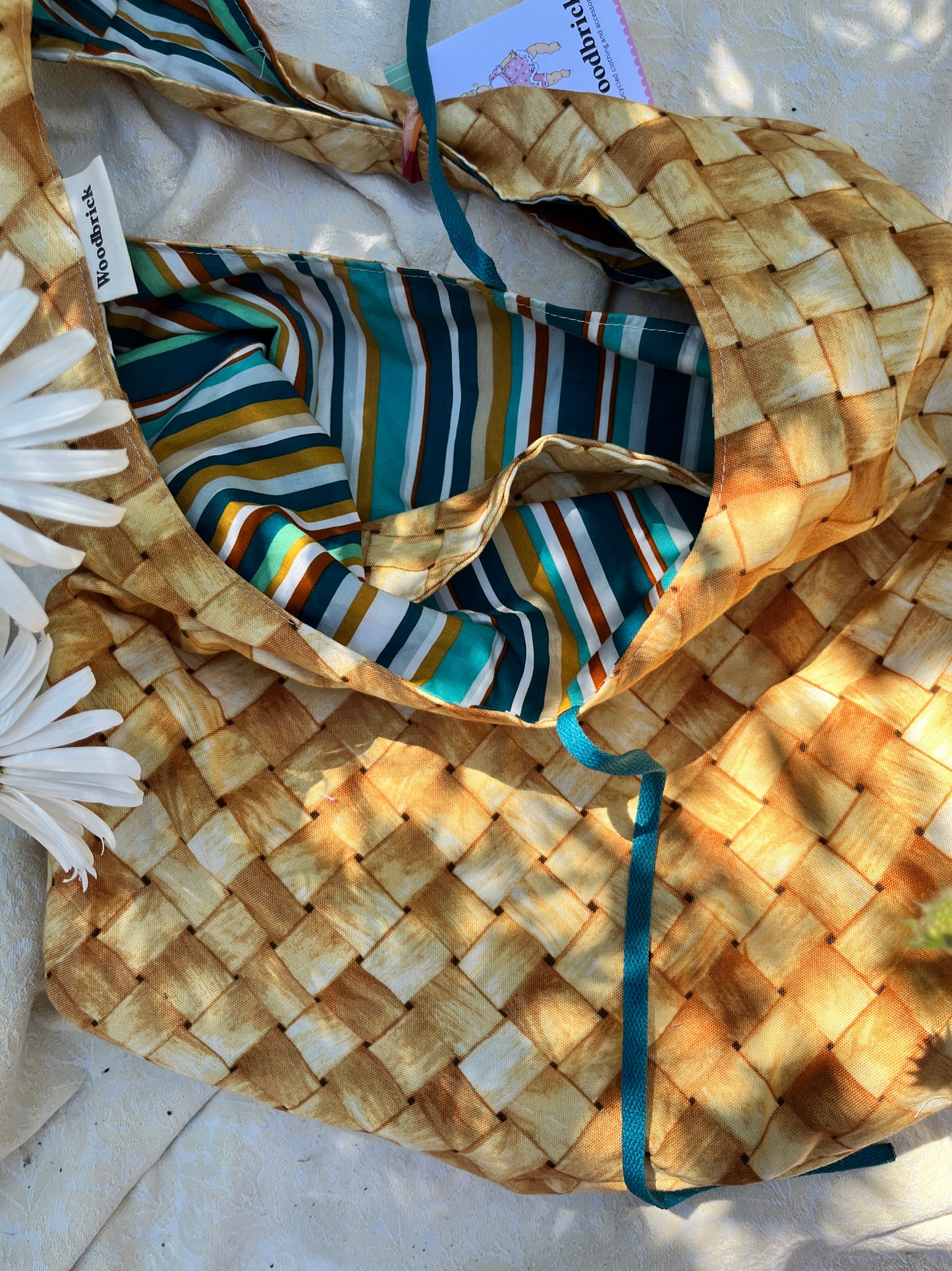 "Lattice Topped Pie" Large Slouchy Tote
